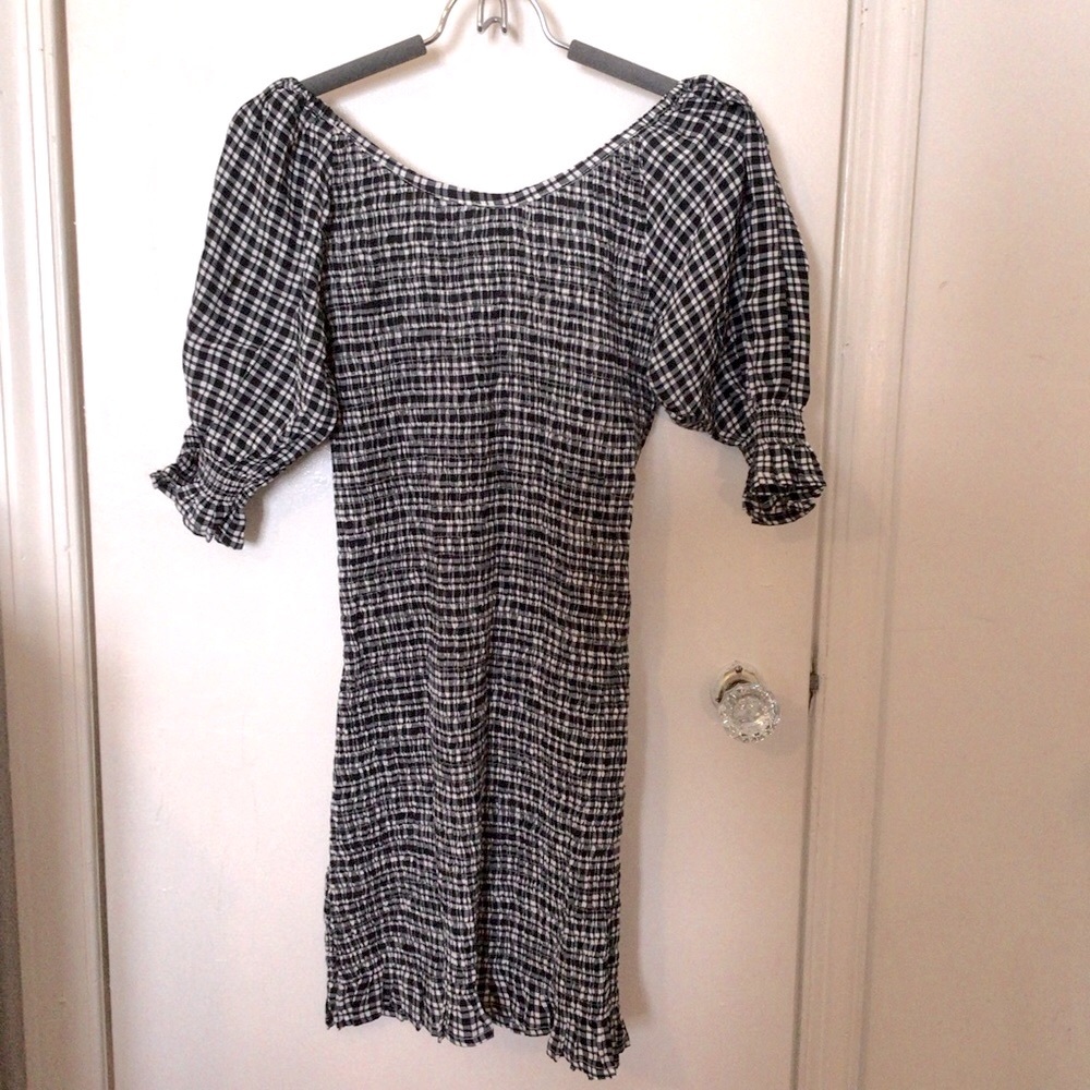 NWOT PETITE Faithfull The Brand Check Mini Dress - Picture 5 of 6